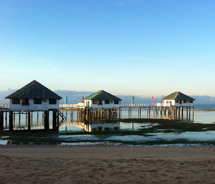 Floating cottages at the Stilts Calatagan Beach Resort // © 2012 Beatrice Baisa